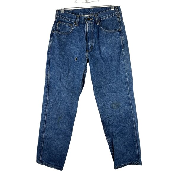 Carhartt Other - Vintage Carhartt B17-DST  32x38 Mens Jeans Workwear Relaxed Fit Blue Denim